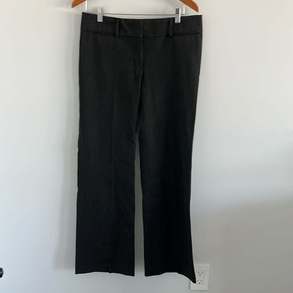 LOFT grey Marisa Trouser mid rise straight leg
